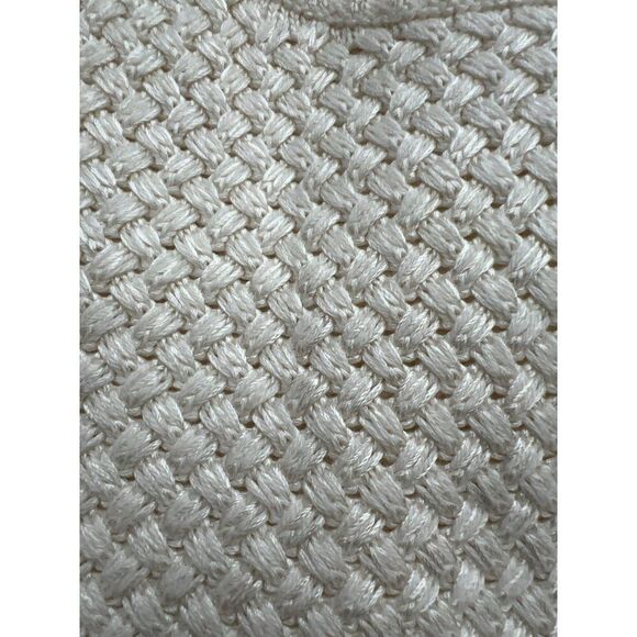 Banana Republic Women Ivory Basket Weave Long Sleeve Sweater Size M - Picture 7 of 9